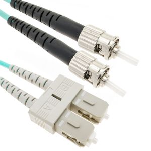 Cable de fibra óptica de ST a SC multimodo (MM) Duplex OM4 de 10m