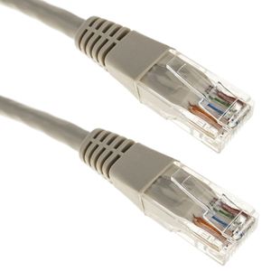 Cable de red ethernet Cat. 5e UTP de 25 m de color gris