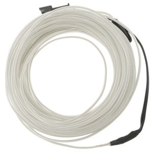Cable electroluminiscente blanco-azul de 2.3mm en bobina 10m conectada a 220VAC