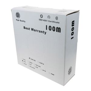 Bobina de cable de red ethernet Cat. 5e UTP de 100 m flexible de color gris