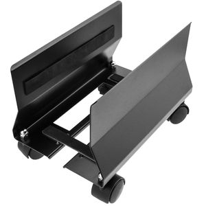 Soporte para ordenador PC metálico con ruedas de color negro de 95 a 230 mm