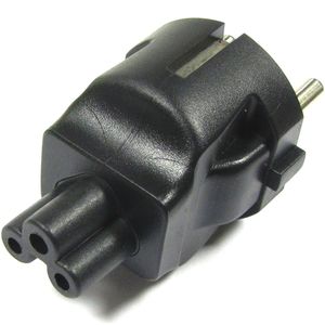 Adaptador de conector IEC-60320 C5 a Schuko