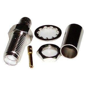 Conector Crimpable HDF-200 (SMA-Hembra Bulkhead)