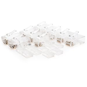 Conector UTP Cat.6 RJ45 macho para crimpar a cable 10 pack