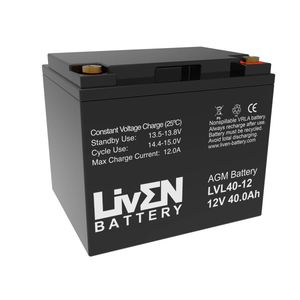 Batería AGM de 12V y 40Ah LiVEN