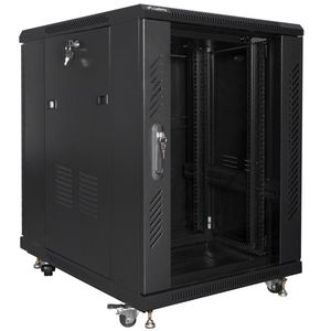 Armario Rack 19" de pie 15U F800 600x800x905mm negro Lanberg