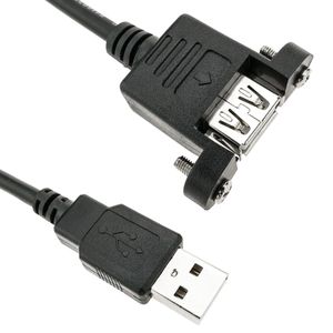 Cable alargador USB 2.0 para empotrar en panel de 50 cm tipo A Macho a Hembra