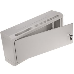 Armario rack mural 19'' 4U 600x150x288mm pared con puerta metálica SOHORack blanco