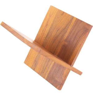 Revistero de Madera de Teca para la organización de libros, revistas y periódicos en forma de V