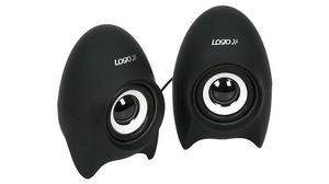 Altavoces 2.0 portátiles Logo USB jack 3.5mm
