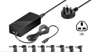 Transformador universal portátil 60W conector UK 9.5V-20V con 8 puntas max. 4.5 A