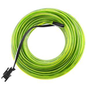 Cable electroluminiscente amarillo de 2.3mm en bobina 10m conectada a 220VAC