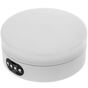 Base giratoria eléctrica 16 cm blanco con iluminación LED