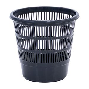 Papelera de rejilla de 31x30 cm con capacidad para 16L de PVC color negro