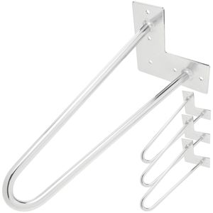 Pies para mesa y mueble Patas en cromado 2 varillas 41 cm 4-pack