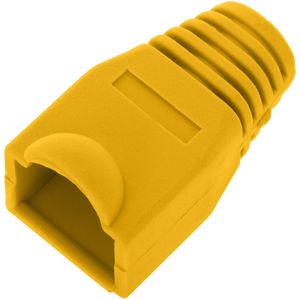 Cubierta de goma para conector RJ45 de color amarillo