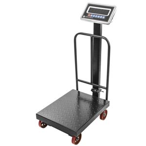 Balanza industrial de plataforma 30x40 cm báscula 100 Kg con ruedas