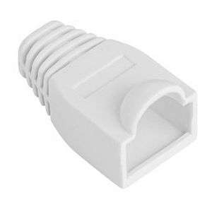 Cubierta de goma Lanberg para conector RJ45 de color blanco Pack de 100uds
