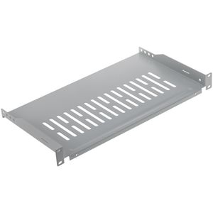 Bandeja rack 19" de fijación frontal de 1U y profundidad 250 mm blanco