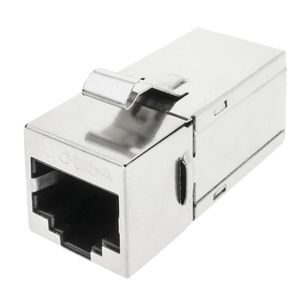 Conector keystone RJ45 hembra a RJ45 hembra Cat.6A FTP compacto metálico