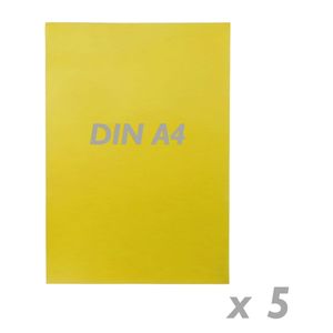 Cartel etiqueta magnética flexible amarillo A4 con imán paquete de 5 unidades