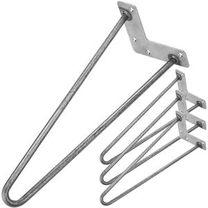 Pies para mesa y mueble estilo vintage Patas en acero 2 varillas 41 cm 4-pack