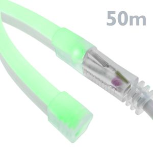 Tira luz flexible LED Neón Flex LNF 16x8mm 220VAC de 50m verde