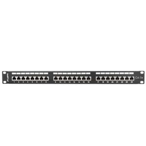 Patch panel 19" de 24 RJ45 CAT.5E FTP 1U Lanberg PPS5-1024-B