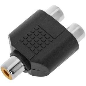 Adaptador RCA hembra a 2 RCA hembra