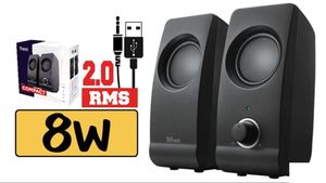 Altavoces de escritorio USB Trust Remo 2.0 8W Negro