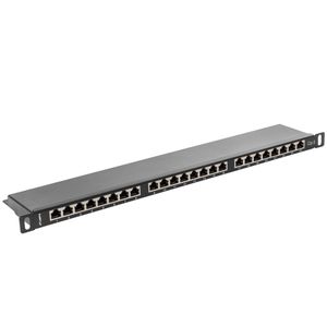 Patch panel 19" de 24 RJ45 Cat.6 FTP 0.5U Lanberg PPS6-0024-B