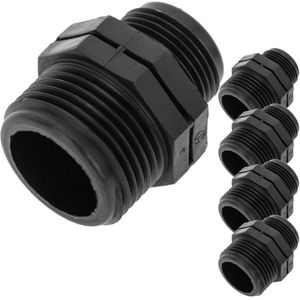 Pack de 5 unidades machón reductor de polipropileno de 1“ x 3/4“ para sistema de riego