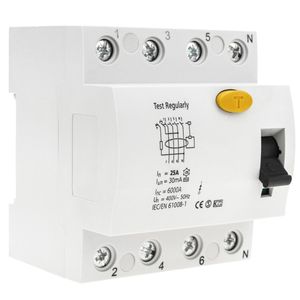 Interruptor diferencial 4P 25A 6kA