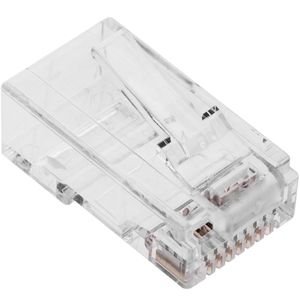 Conector UTP Cat.6 RJ45 macho para crimpar a cable 100-pack