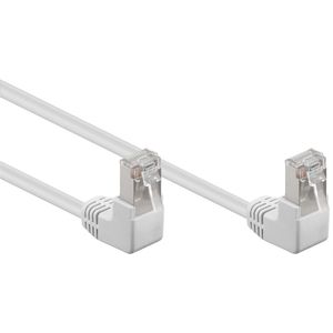 Cable de red ethernet Cat. 5e FTP Acodado de 0,5 m de color gris