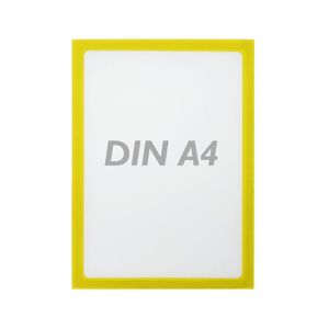 Marco magnético flexible amarillo A4 para letreros con imán