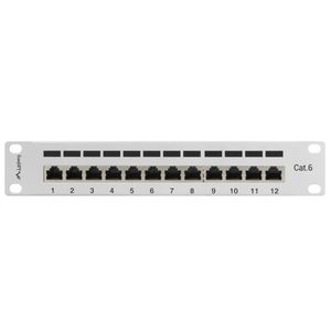 Patch panel 10" blanco de 12 RJ45 Cat.6 FTP 1U Lanberg PPF6-9012-S