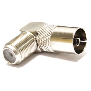 Adaptador RCA-hembra a F-hembra tipo ángulo
