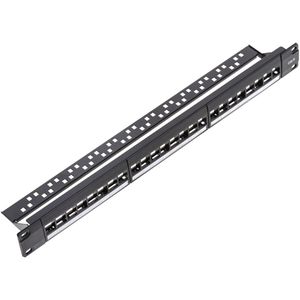 Patch panel para rack 19 para 24 keystone 110 con peine