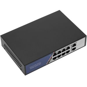 Switch PoE 10/100Mbps IEEE802.3af/at 2 puertos UTP y 8 puertos PoE