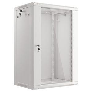 Armario Rack mural 19" 18U F450 600x450x907mm pared desmontado DIY blanco Lanberg