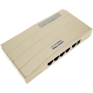 Conmutador ethernet LAN Switch 10/100Mbps de 5 puertos UTP RJ45 hembra