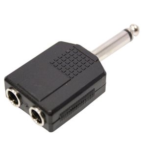Duplicador audio mono jack 6.3mm macho a 2xjack 6.3mm hembra