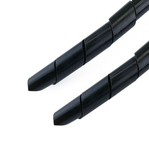 Organizador de cables. Funda negra en espiral de 6-60 mm longitud 10 m