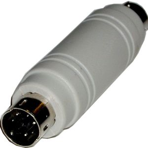 Adaptador de conector PS2 miniDIN 6-pin macho a macho