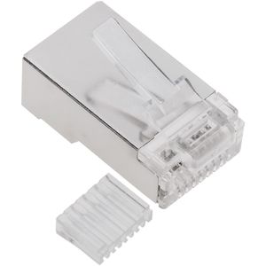 Conector FTP Cat.6 RJ45 macho para crimpar a cable 25-pack