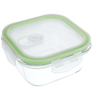 Recipiente para alimentos hermético de cristal con válvula activa de 500 ml