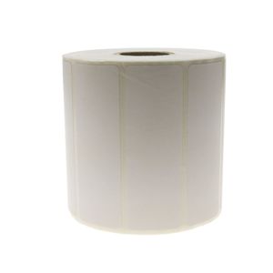Rollo bobina de 1200 etiquetas adhesivas para impresora térmica directa 76.2x25.4mm