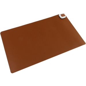 Alfombra y superficie térmica con calefacción para escritorio suelo y pies de 60 x 36 cm 65W marrón