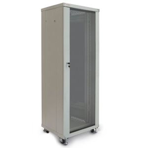 Armario rack 19" de pie 42U 600x600x2000mm blanco MobiRack GO montado